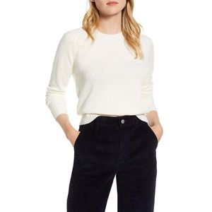 Everlane White Cashmere Wool Pullover Sweater XS